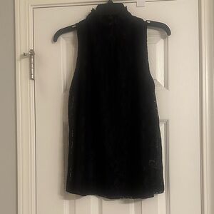 Elegant Black Sleeveless Lace Top